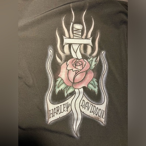 🏍️🌹Rose & Dagger Lace Sleeve| Long Sleeve Top | Poly Spandex Blend | Small - Picture 16 of 16